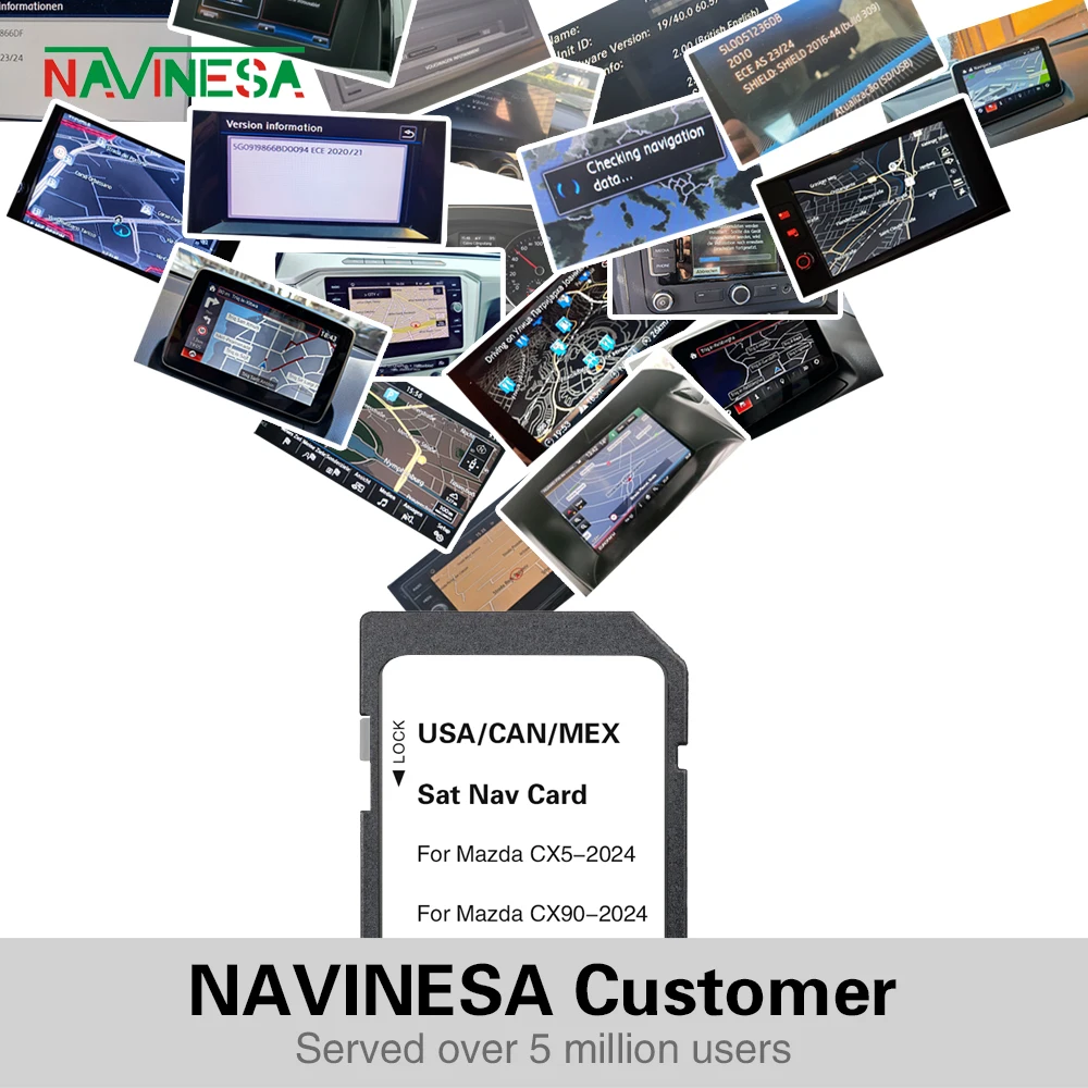 Версия навигатора для Mazda CX-5 CX-90 автомобильная GPS-карта SD-карта обновление карт