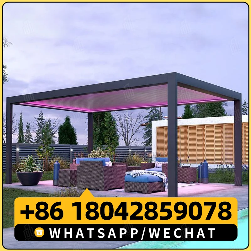 Водонепроницаемая алюминиевая пергола патио солнечная комната экран для