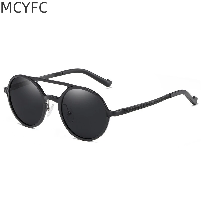 

MCYFC Vintage Aluminum Magnaseum HD Polarized Sunglasses for Men High-quality Punk Round Design Sun Glasses Driving Eyewear UV