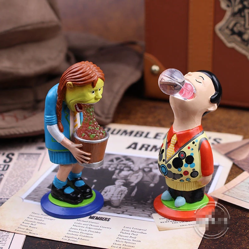 

Weasley joke shop bubble boy spit sugar girl resin ornaments table decoration