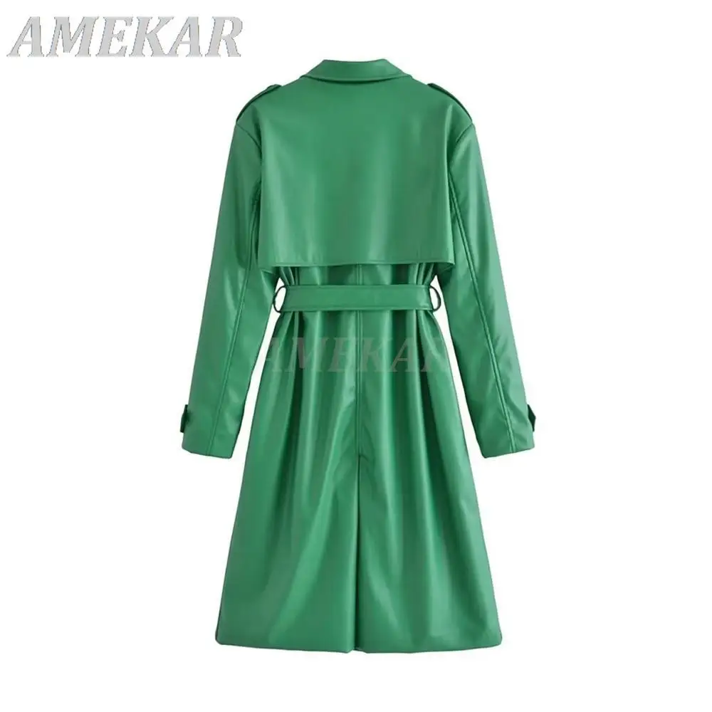 Рисунок 6 - Женский Повседневный Тренч из искусственной кожи