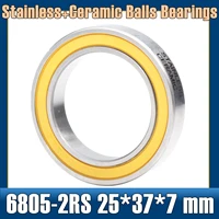 6805 2rs stainless bearing 25377 mm 1 pc abec 5 6805 rs bicycle bb bracket bottom 25 37 7 ceramic balls bearings