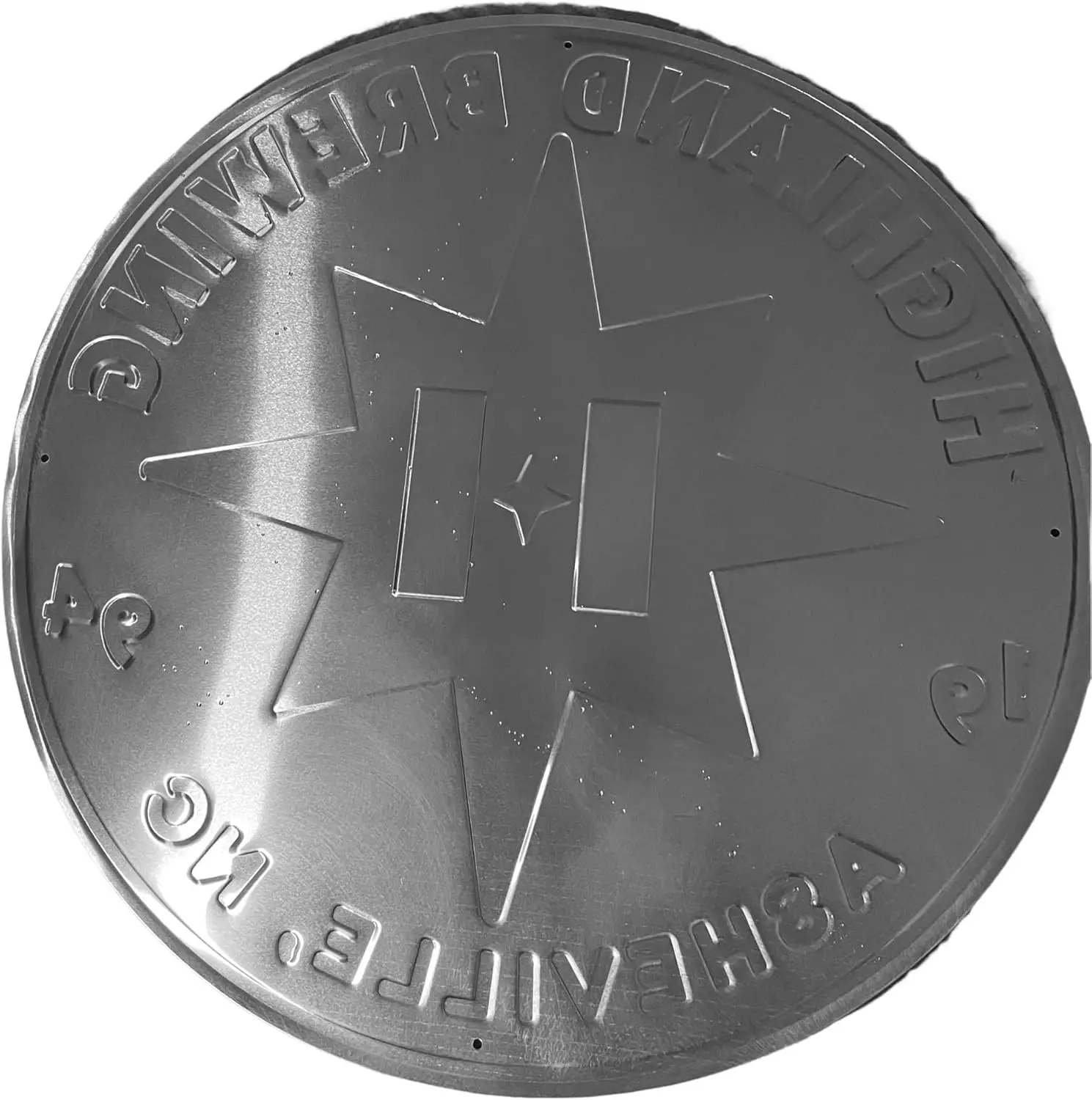 Highland пивоваренный Asheville NC 1994 металлический пивной жестяной знак | 23 дюйма Круглый