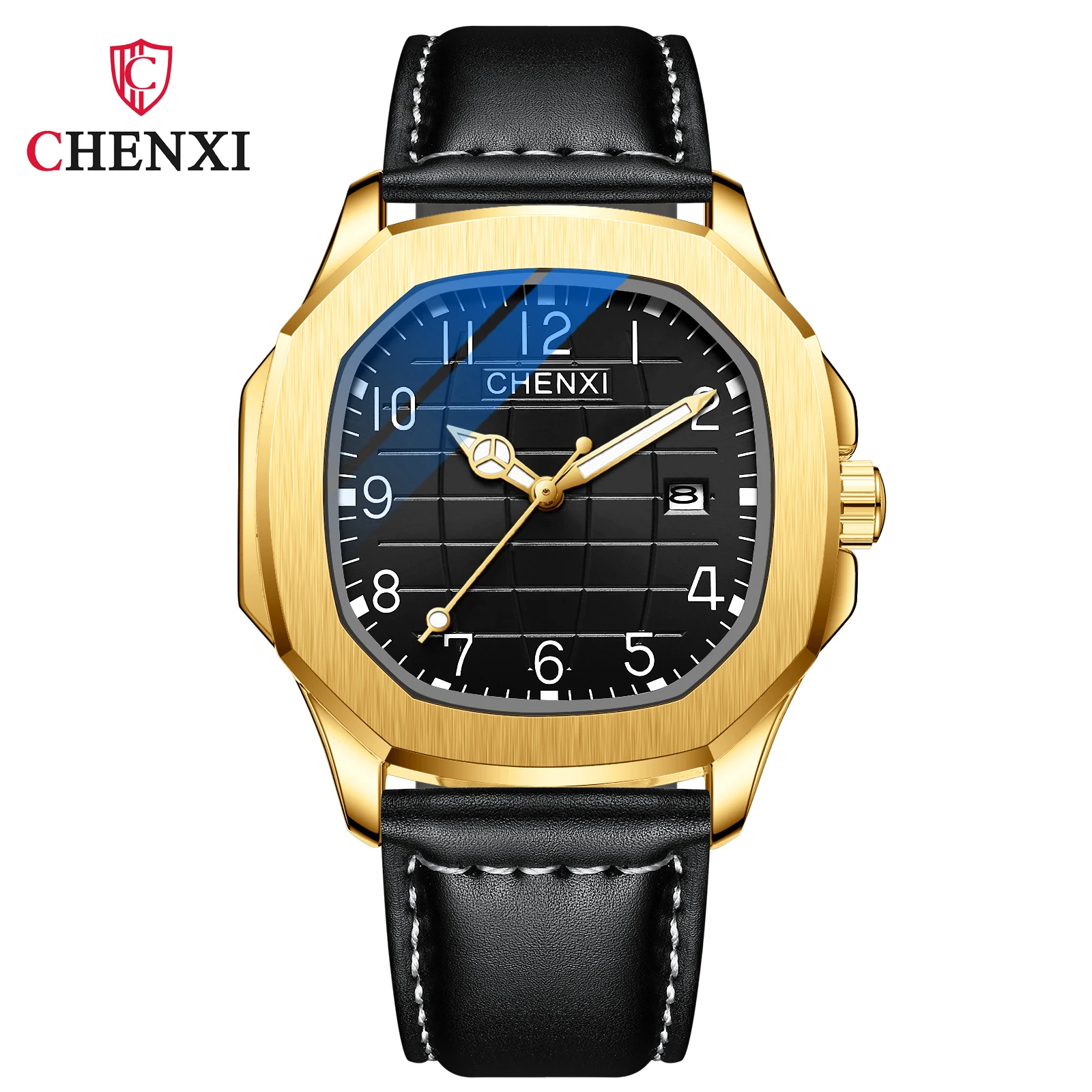 

CHENXI New Men's Watches Luxury Waterproof Clock Date Sport Quartz Watch Men Leather Luminous Wrist Watch Relogio Masculino