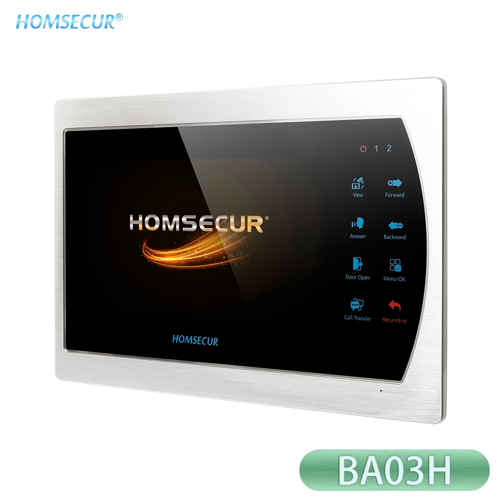 

HOMSECUR 4 Core BA03H 7" HD Door Phone Monitor (EN/RU/FR/DE/PL/UA Menu Languages Adjustable) for HDK Video Doorphone System