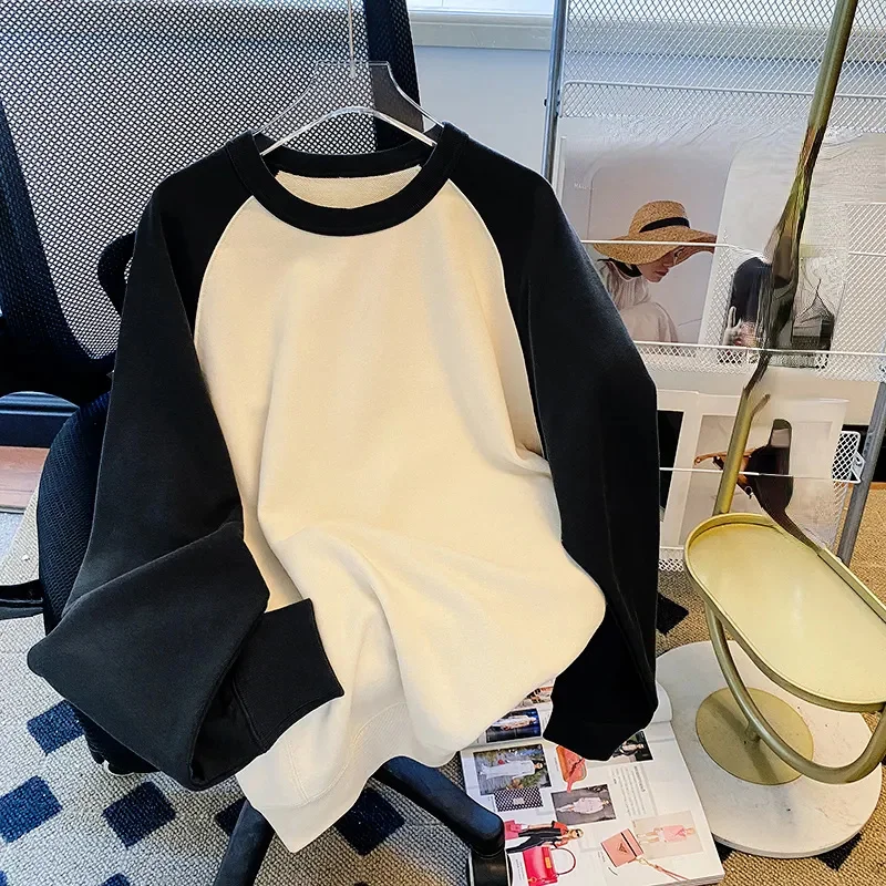 

new Autumn dies Women arajuku Patcwork die Clotes lon sleeve oversized Sweatsirts tin Sweatsirt pullover