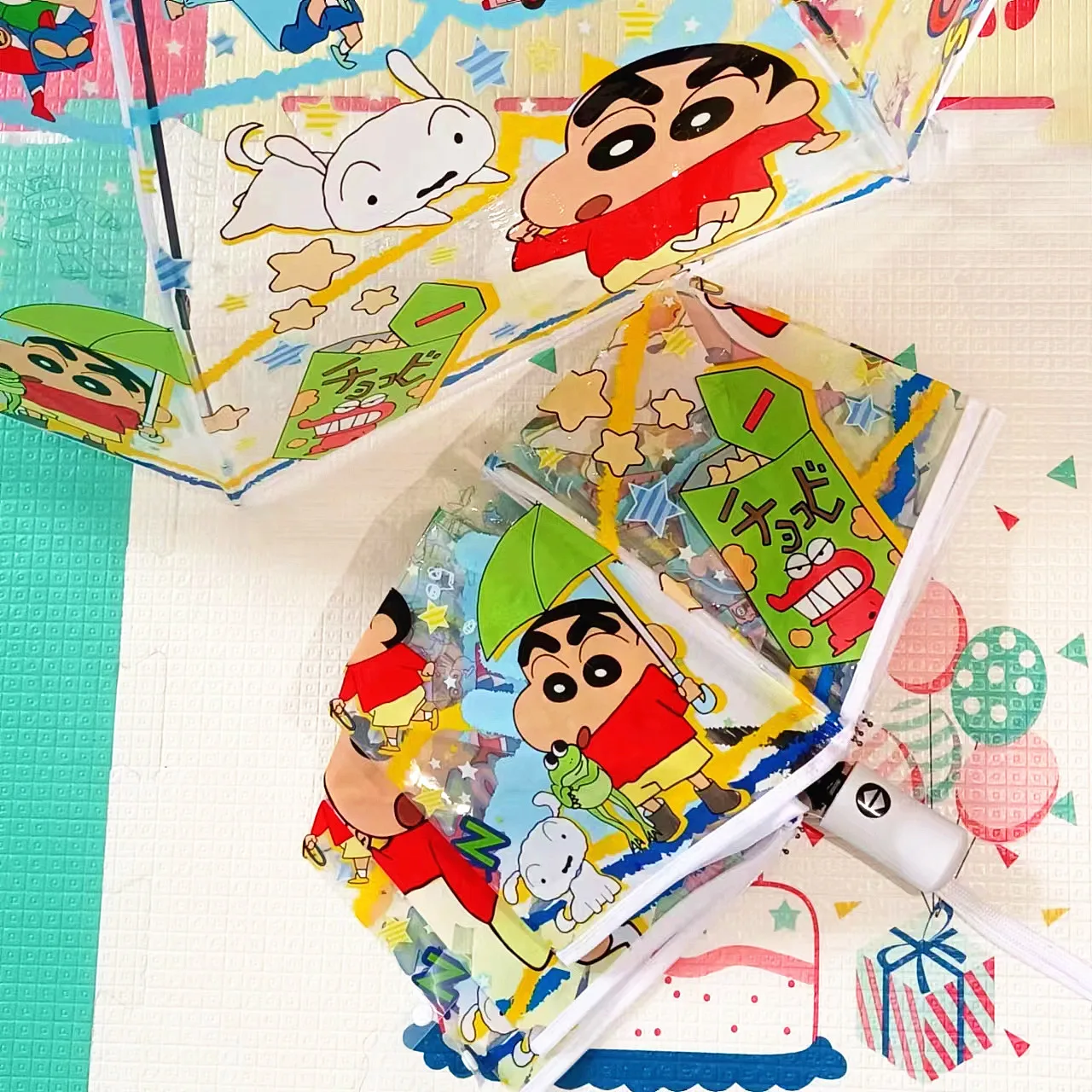Фото Аниме Crayon Shin-chan Солнцезащитный зонт от солнца с защитой от ультрафиолета Автоматический складной автоматический зонт Sunny Day Зонт от солнца №4