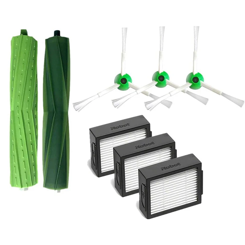 

Сменные детали для робота-пылесоса IRobot I7 + Roomba E5, 3 HEPA-фильтра, 3 боковых щетки, 1 основная щетка