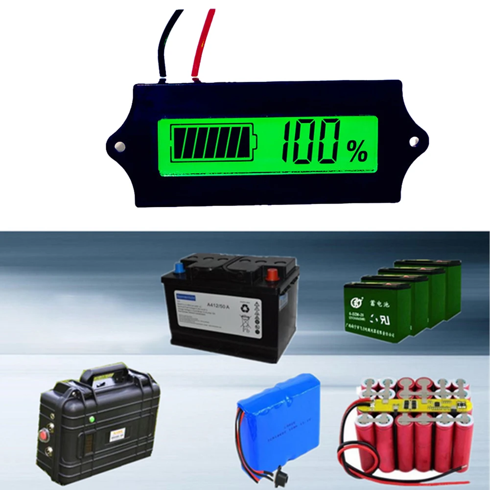 

12-48V Leadacid Battery Capacity Indicator LCD Digital Display Battery Power Tester 3mA LCD Display Voltmeter Voltage Gauge