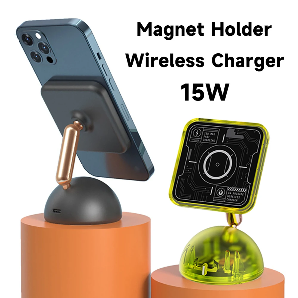 Магнитная Беспроводная зарядная подставка 2 в 1 Magsafe для iPhone 13 14 12 11 Pro Max XS XR Mini Samsung S23 S22 XIAOMI HUAWEI, док-станция для быстрой зарядки