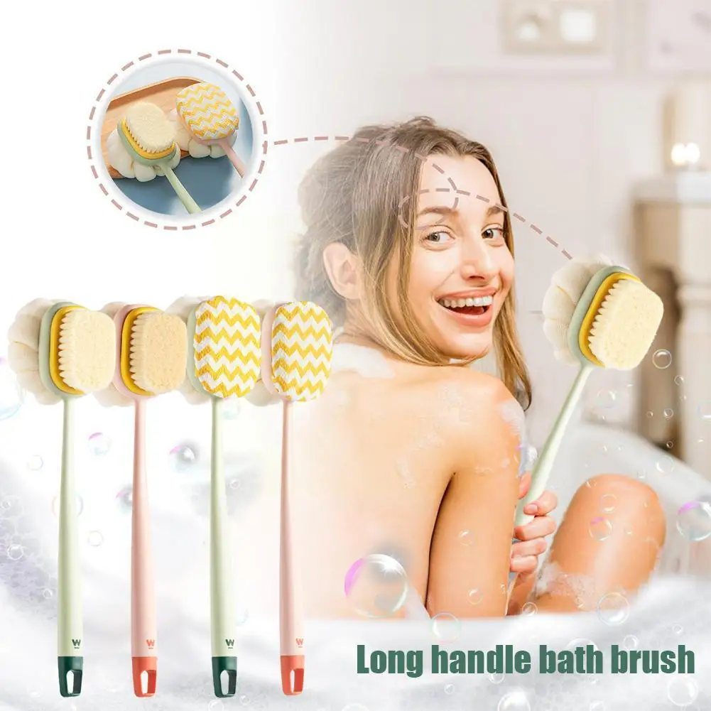 

Shower Body Brush Long Handle Washing Bath Back Scrubber Green Cleaning Head Hanging Scrub Brush Family Handled C8U6