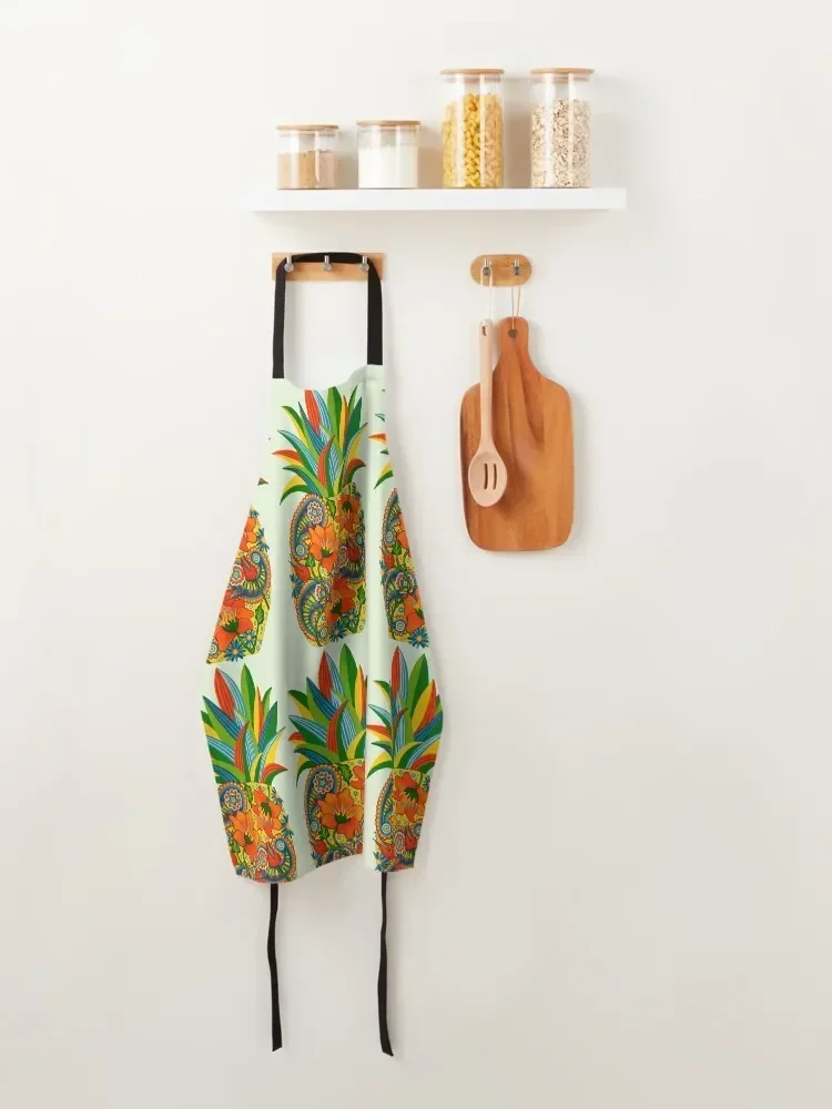 Фартук в стиле фанк с ананасом мужская униформа шеф-повара рождественская
