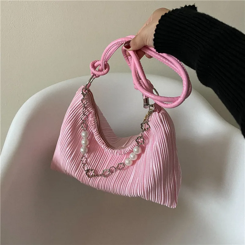 

The summer fashion bags female 2023 new niche leisure single han edition fashion fold inclined shoulder bag bag, bag