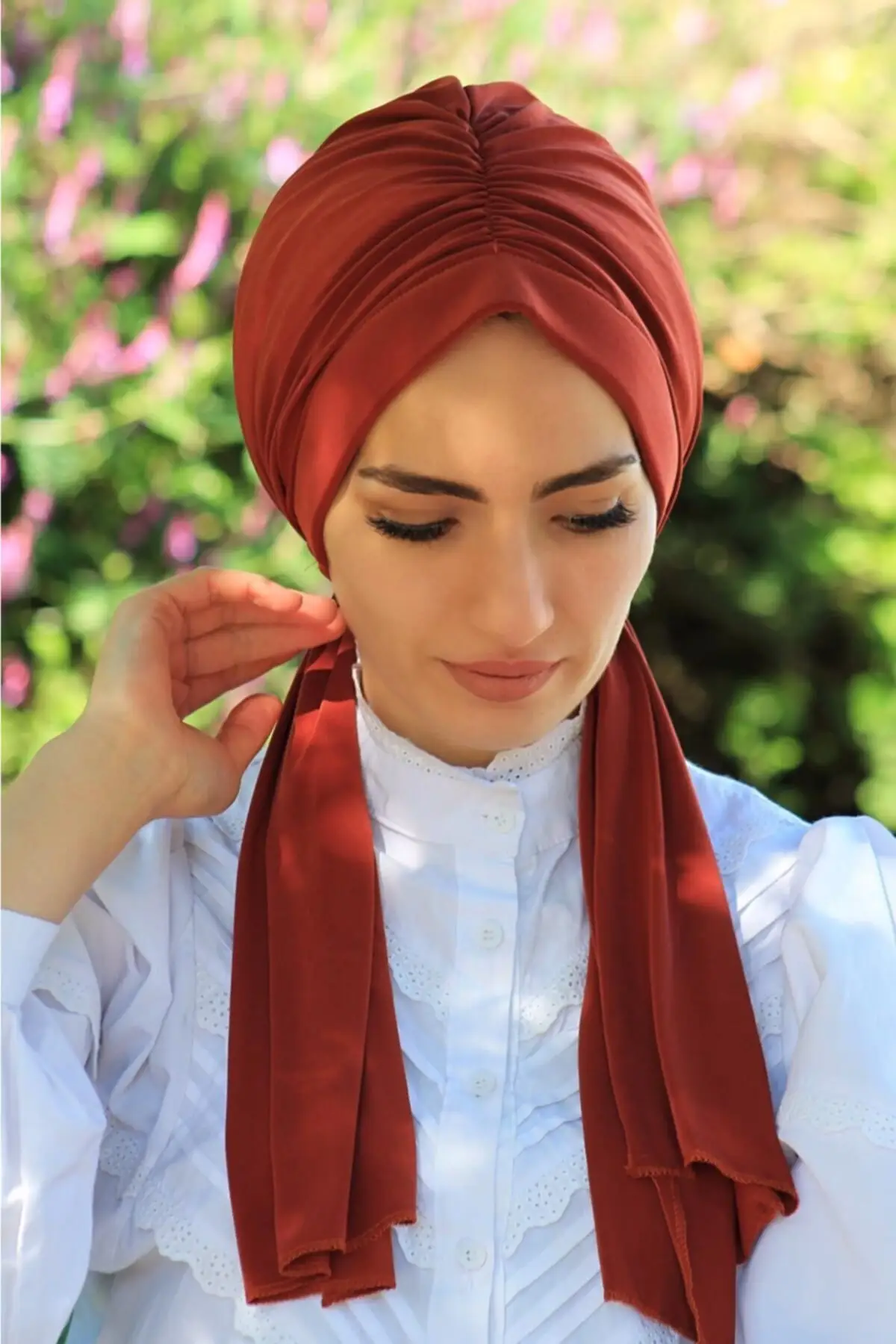 Платок женский готовый из песчаной ткани хиджаб шарф готов к ношению