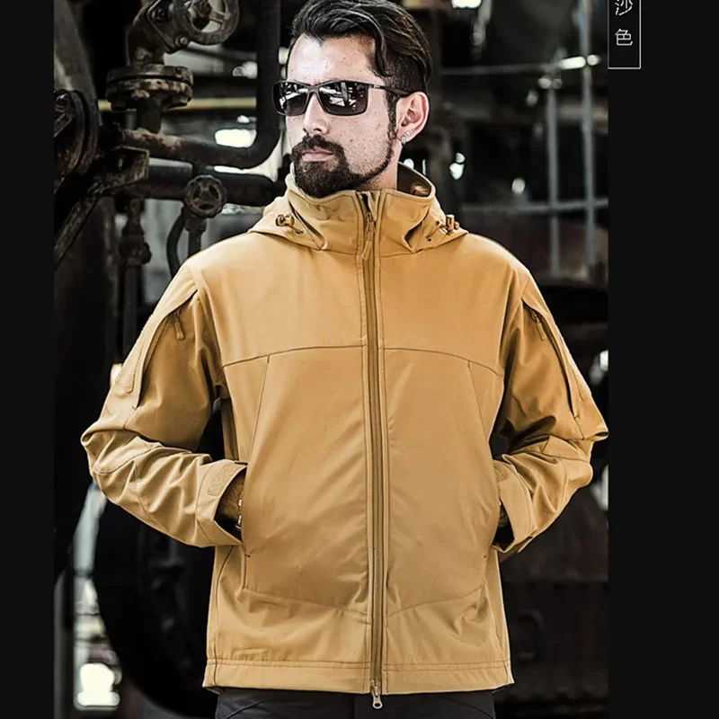 Тактическая флисовая куртка с мягкой оболочкой для мужчин Модернизированная