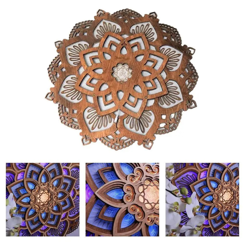 

Mandala Yoga Room Atmosphere Decoration Night Light Office Decoration Accessories Indoor Lighting For Home