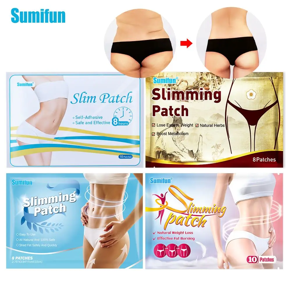 Hot Sumifun Slimming Patch Lose Weight Fat Burning Body Shaping Plaster Remove Abdomen Thigh Arm Cellulite Sticker Beauty Care