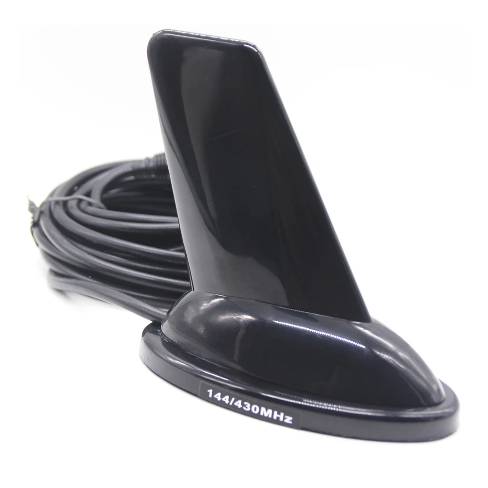 Gtwoilt PL-259 to N SMA BNC Shark Fin Design VHF UHF 144/430Mhz Dual Band Antenna for QYT KT-7900D 8900 BJ-328 BJ-318 BAOFENG