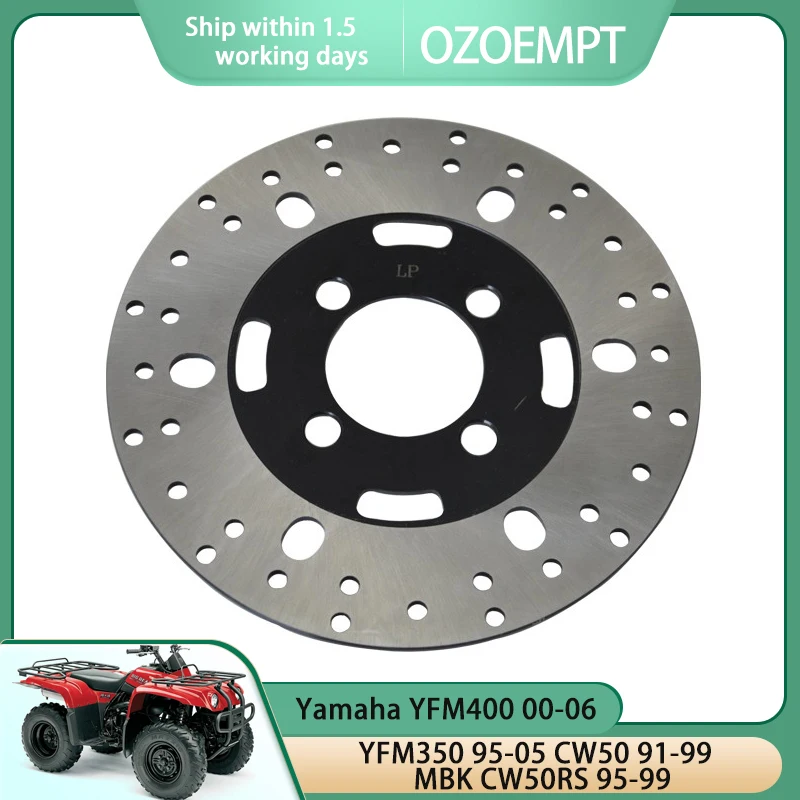 

OZOEMPT Motorcycle Front brake disc/plate Apply to Yamaha YFM400 00-06 YFM350 95-05 CW50 91-99 MBK CW50RS 95-99