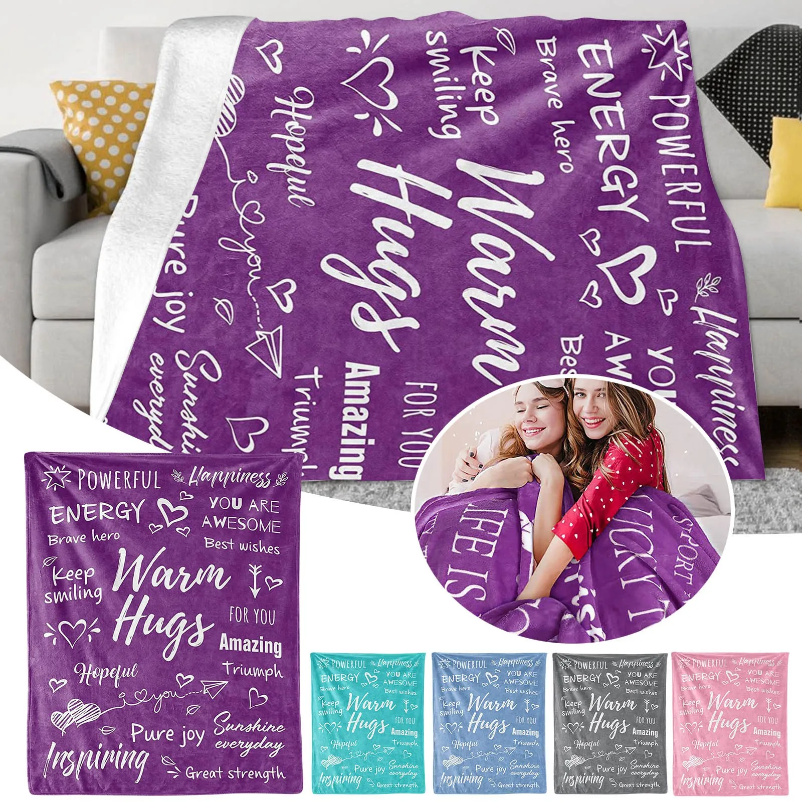 

Подарочное одеяло с надписью «I Love You», одеяло для подруги, жены, семьи, отличный подарок на день Святого Валентина, обезьянка, плед