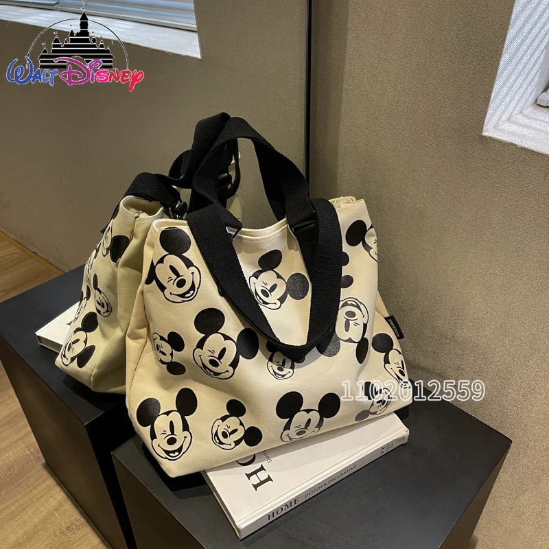 Disney Mickey New Women's Handbag Luxury Brand Women's Shoulder Bag Cartoon Fashion Tote Bag Large Capacity High Quality