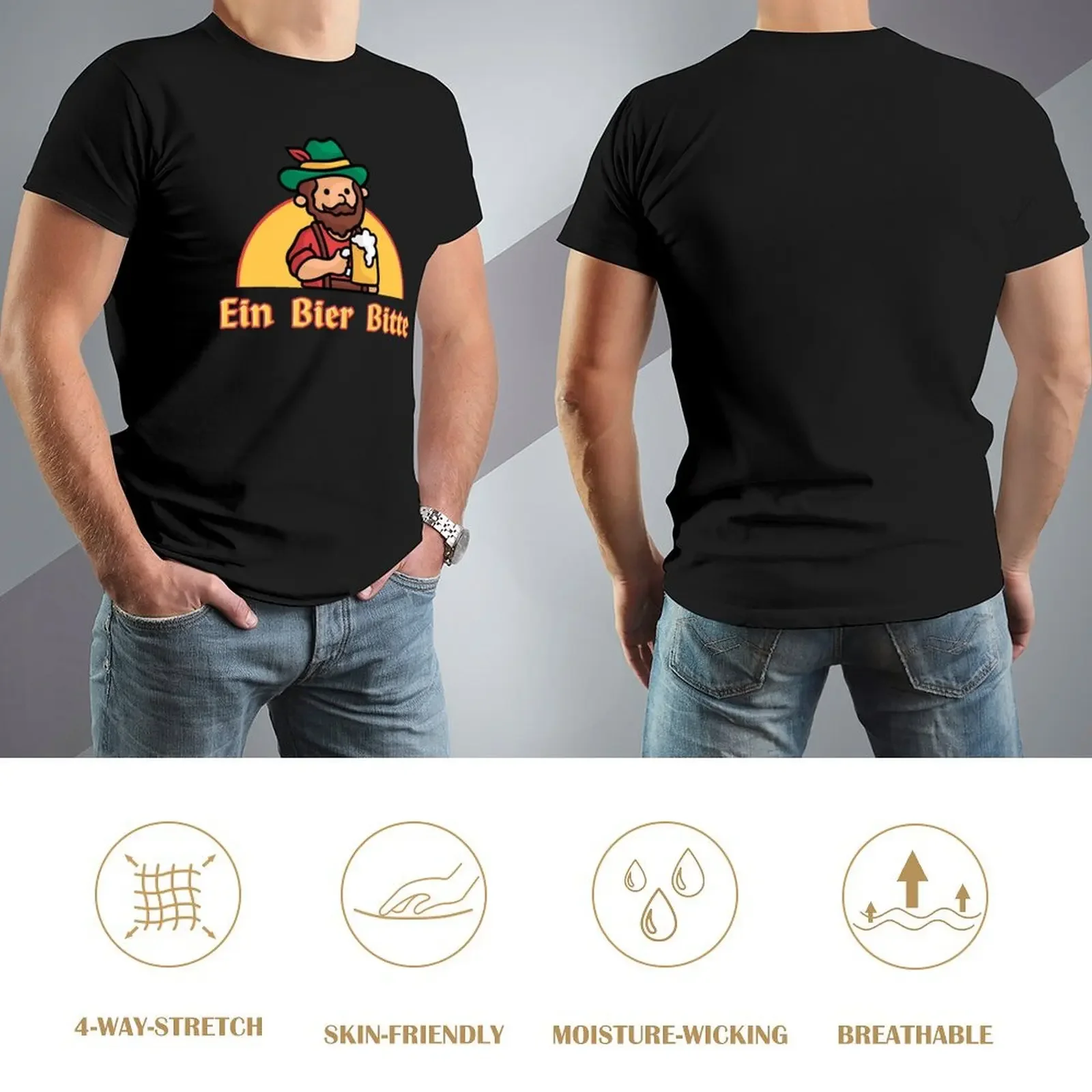 Ein Bier ddy T-Shirt милая одежда с графикой персонализированные мужские винтажные