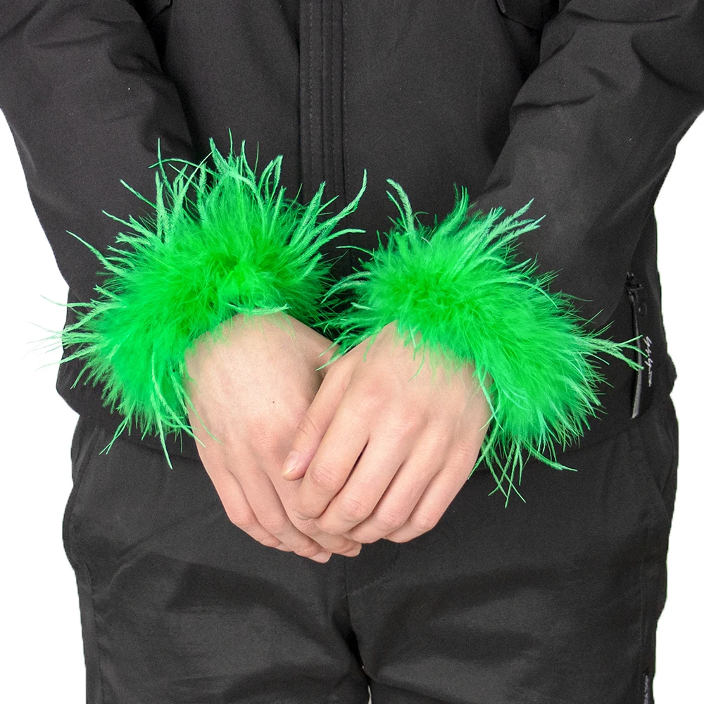 

1 пара съемные манжеты из страусиных перьев красивые перьевые кольца для свадебной вечеринки женские аксессуары для волос