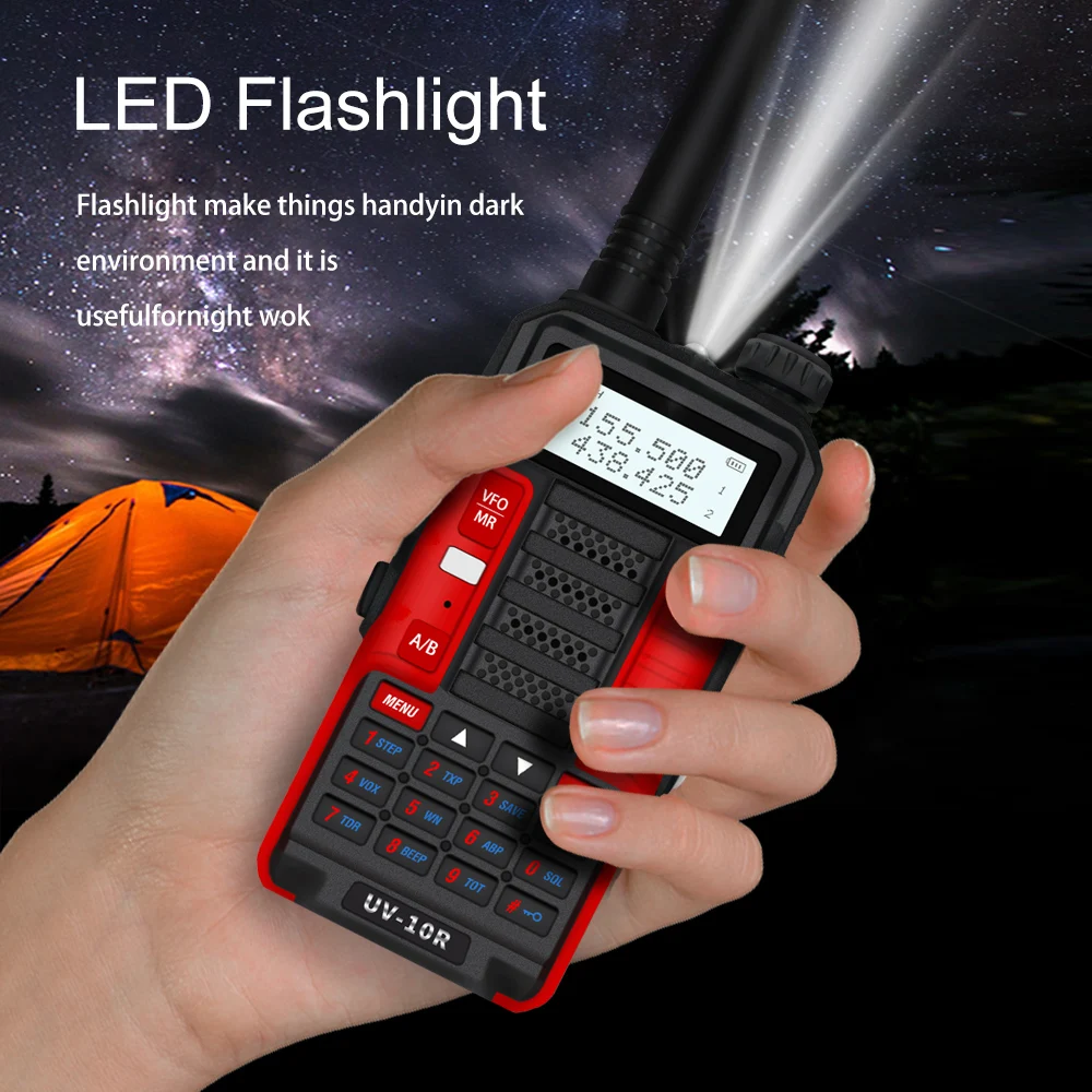 Baofeng Professional Walkie Talkie UV-10R 10W 128 Channels VHF UHF Dual Band 2Way CB Ham Radio Baofeng UV 10R better than UV 9R