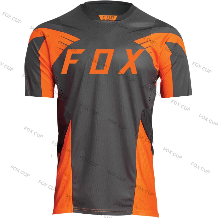 

2023 Men's Downhill Jerseys Fox cup Mountain Bike MTB Shirts Offroad DH Motorcycle Jersey Motocross Sportwear Clothing Bike