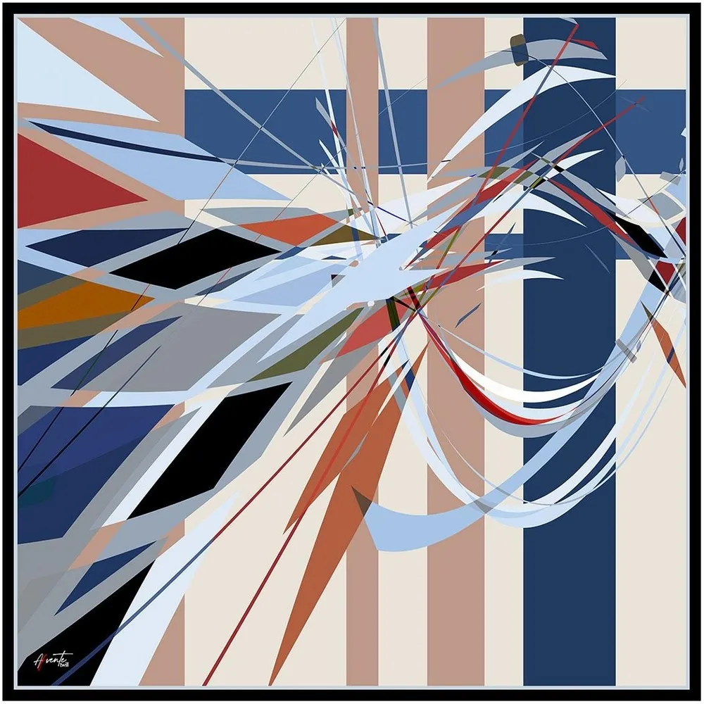 

Саржевый шарф с принтом Dorlie Bebe Mavi