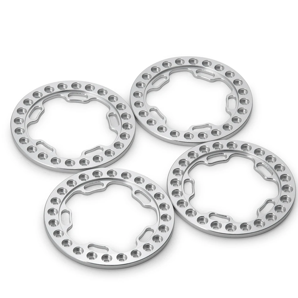 

4PCS CNC Metal Wheel Outer Beadlock Ring for 1.9 Inch Wheel Rim 1/10 RC Crawler Axial SCX10 90046 Traxxas TRX4,3