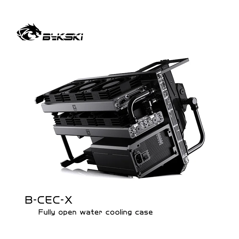 Фото Bykski B-CEC-X Шасси для печатной платы с открытой водой Полностью алюминиевая стойка для шасси Diy Вертикальное и горизонтальное использование №4