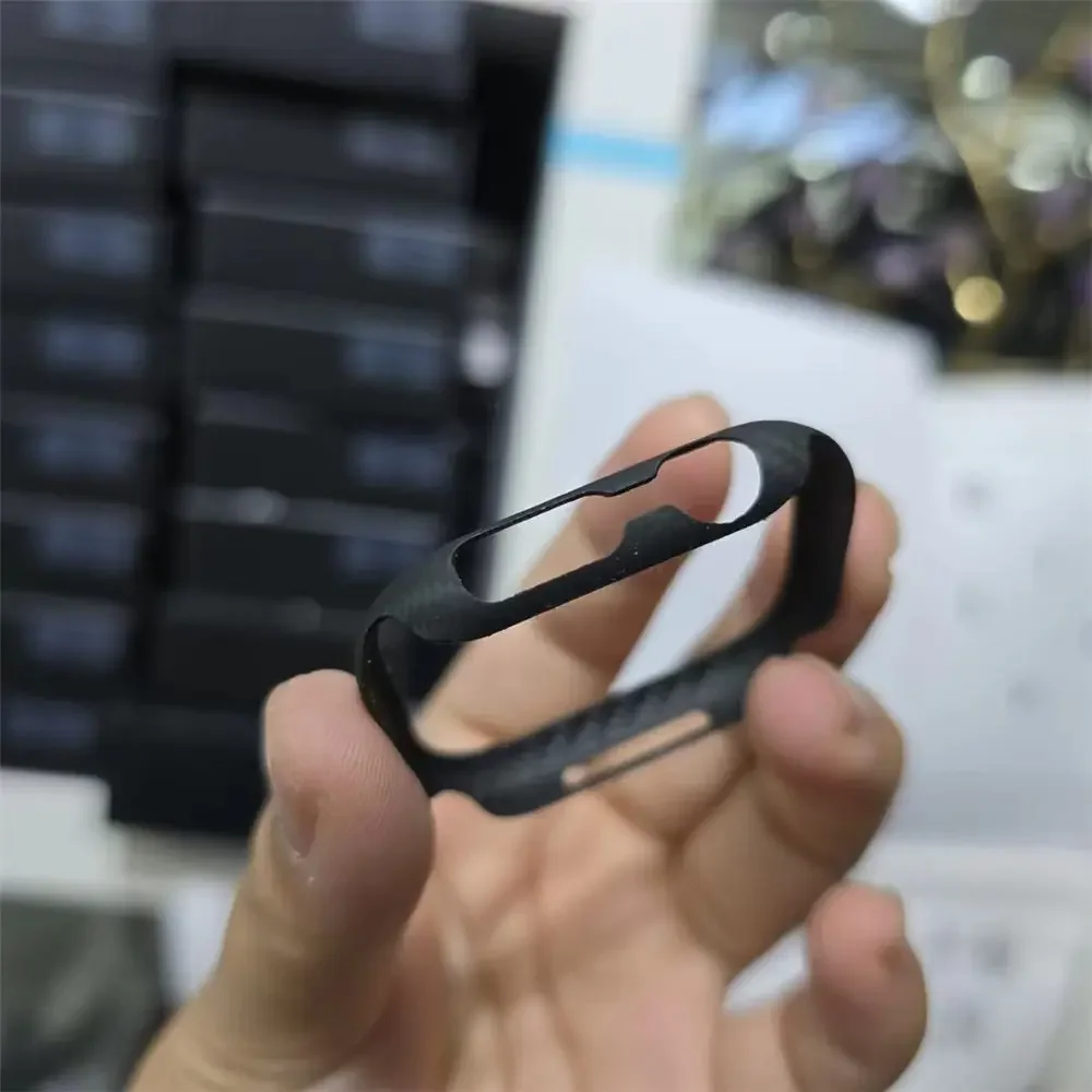 Фото Для Apple Watch Series 10, натуральное углеродное волокно, матовый, ультратонкий, легкий, защитный чехол, бампер, рамка, 42 мм, 46 мм №3