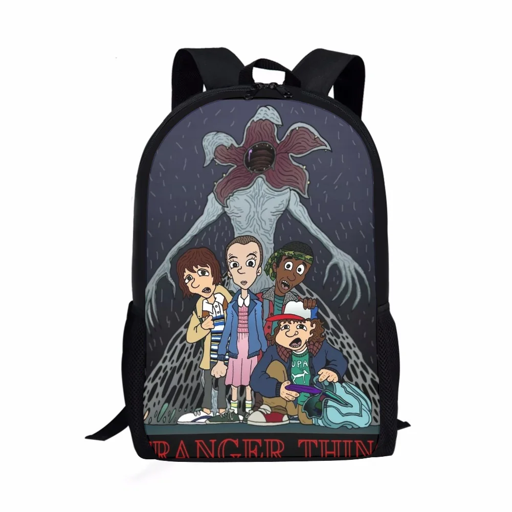 STRANGER THINGS Print Backpack Portable Casual Outdoor Travel Children's Knapsack Durable Large Capacity School Bags for Girls