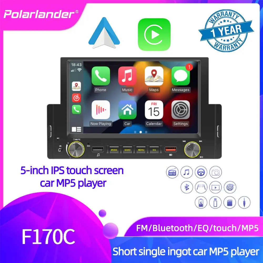 

Автомобильный мультимедийный плеер 1DIN, диагональ 6,2 дюйма/5 дюймов, стандартная связь, Bluetooth, управление рулевым колесом, автомобильный MP5 пл...