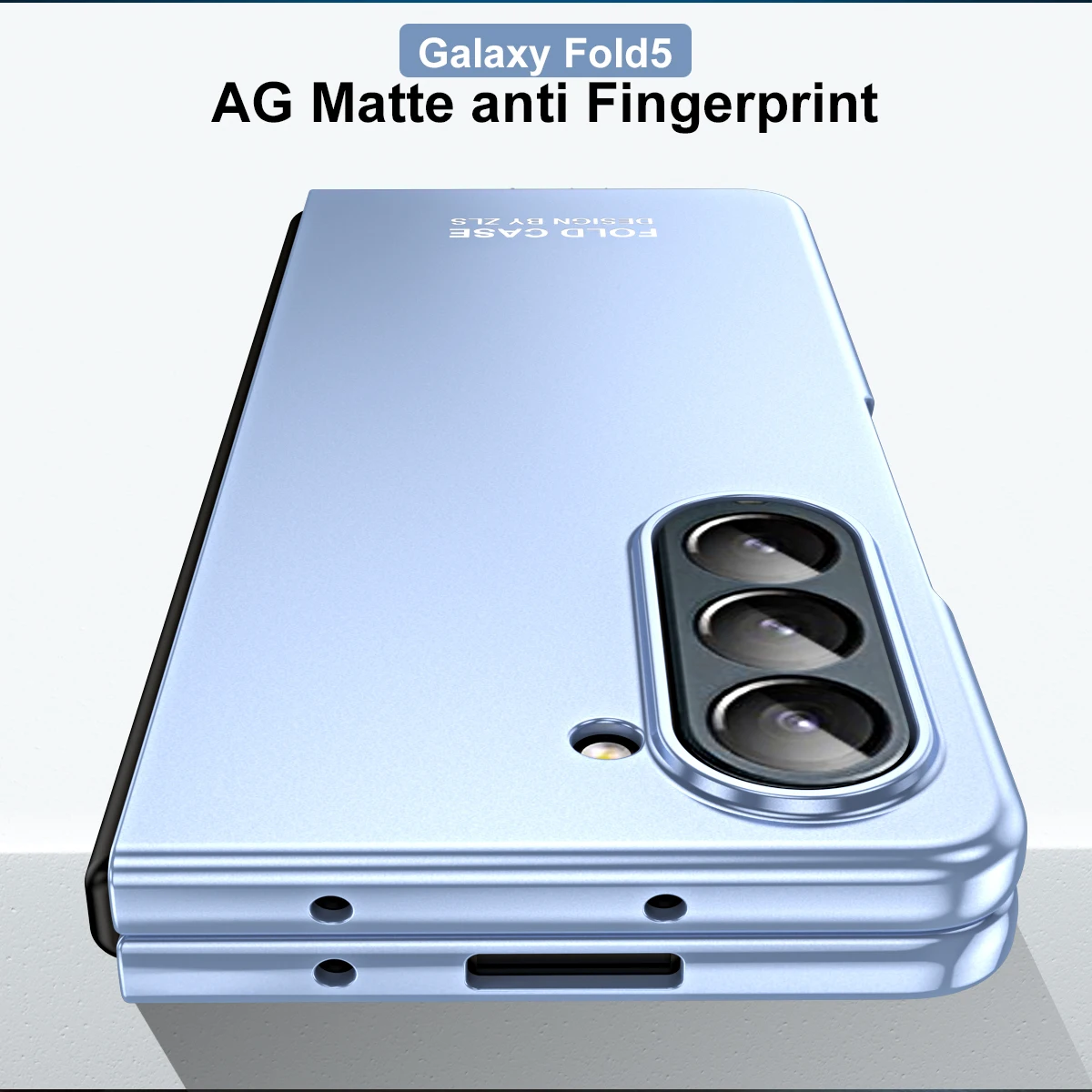 Electroplated Shell Film Integrated Folding Screen Protective Case For Samsung Galaxy Z Fold5 Frosted Anti-fingerprint Phonecase