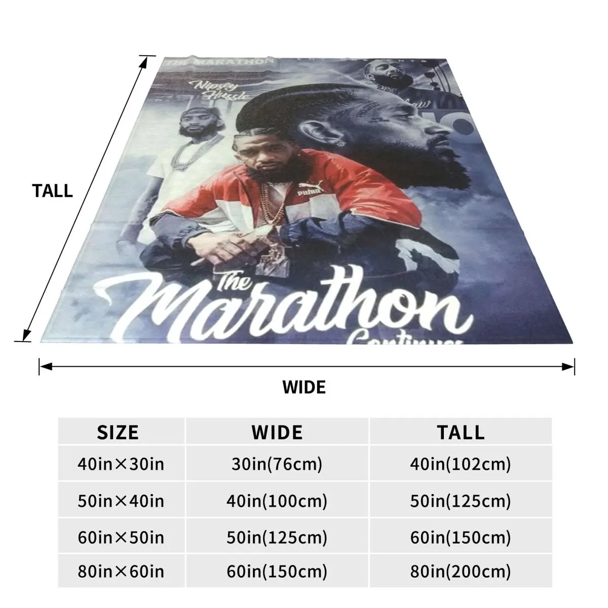 Мягкое весенне-осеннее дышащее одеяло Nipsey Hussles в стиле хип-хоп