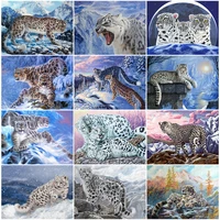 full 5d diamond painting leopard diamond embroidery animal leopard cross stitch rhinestone kit mosaic handmade hobby home decor