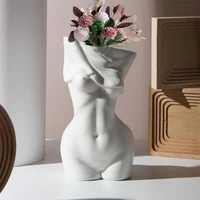 ceramics flower vase home decor vase sculpture nordic decoration home flower pots decorative female body art vase bohemian