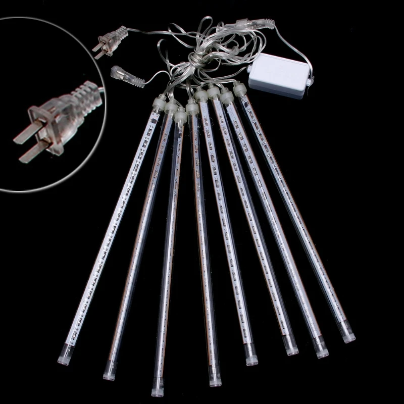 

30/50cm 8 Tube Meteor Shower Rain LED String Lights Christmas Tree Decorations Street Garland For Decor Noel New Year