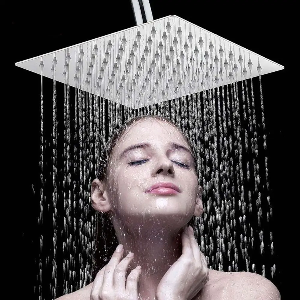 

1Pcs Round Ultra-Thin Chrome Finish Waterfall High Quality Bathroom Accessories Top Sprayer Rainfall Showerhead