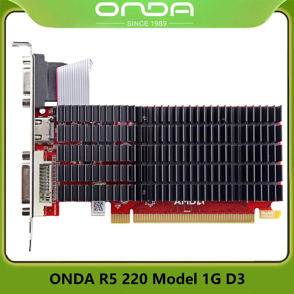 

ONDA R5 220 Model 1G D3 Computer Video Game Graphics Card VGA HDMI