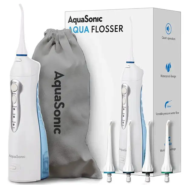 

Free Shipping Aqua Water Flosser Teeth Cleaning Oral Irrigator w/ 4 Tips