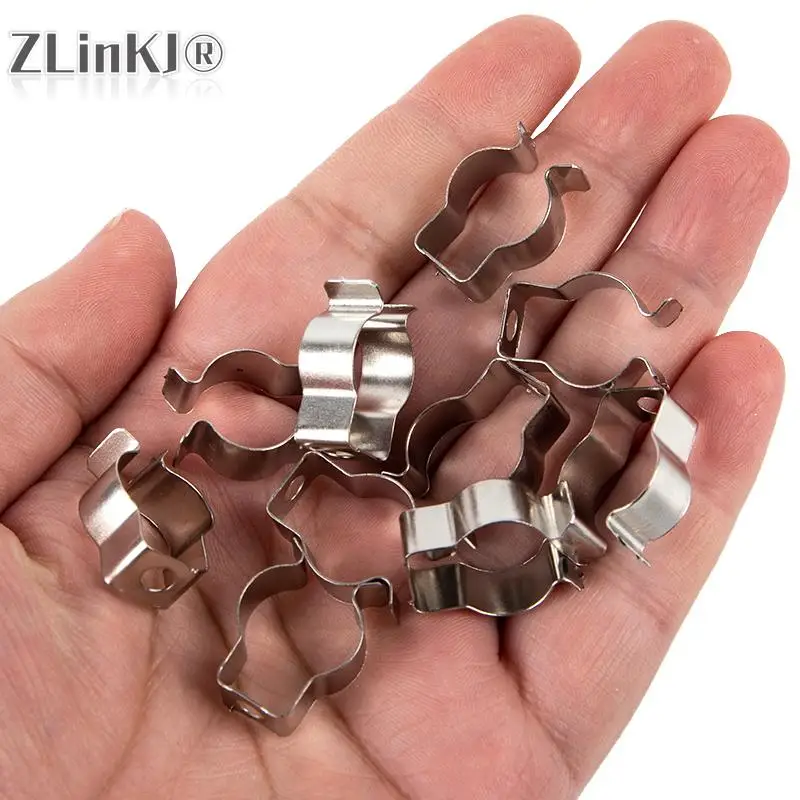 

10Pcs Metal Light Tube Clip Holders With Screw T5 Mounting Accessories for LED Fluorescent Tube Replacement Tubular Lamp Support