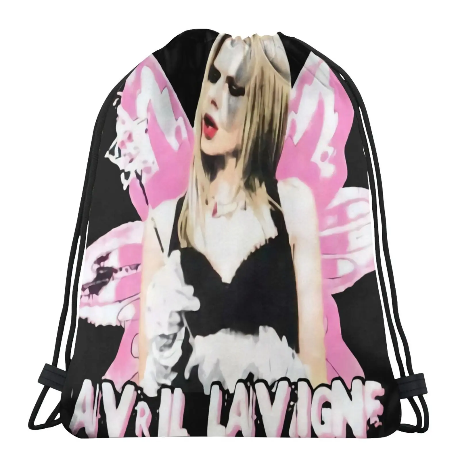 

Avril Lavigne Concert Album Re M633 1137 Bag Pouch Skull Bag Canvas Backpack Men's Backpack Package Drawstring Pouch Pouch Bag