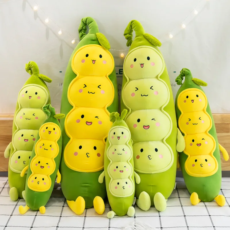 

Zqswkl 50/70/90cm kawaii plush pea pillow cute home vegetable pillows pea doll simulation food long pillow for girls stuffed toy