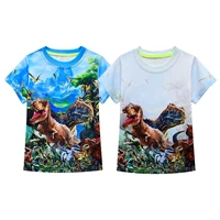 new 2022 dinosaur t shirt kids jurassic park cartoon digital printing pullovers leisure fashion children girls boys t shirt