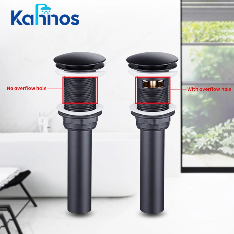 

Bathroom Basin Sink Pop Up Drain Matte Black Lavatory Basin Sink Dual Style Diy Home Improvement