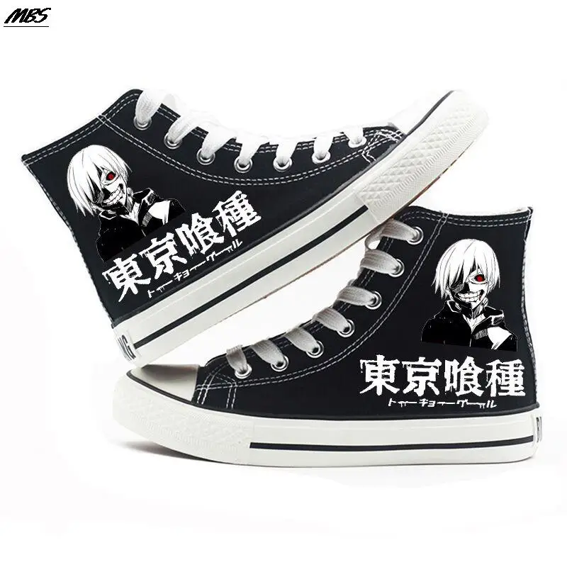 

Аниме Cos Токийский Гуль унисекс обувь Kaneki Ken маска повседневная мужская парусиновая обувь плоская подошва обувь женские мужские кроссовки