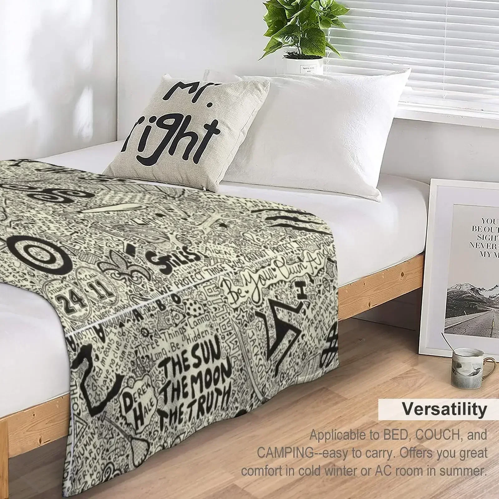 Одеяло TeenWolf из фланелевой ткани туристические мягкие плюшевые утяжеленные